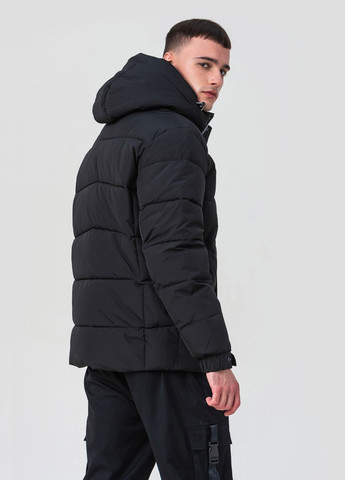 Чорна зимня стильна чоловіча куртка модель 23-2227 Black Vinyl