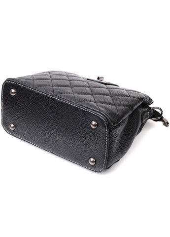 Замечательная сумка для стильных женщин из натуральной кожи 22415 Черная Vintage (276457565)