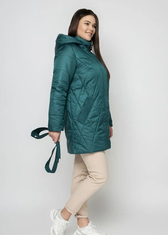 Смарагдова демісезонна демісезонна жіноча куртка DIMODA Жіноча куртка від українського виробника