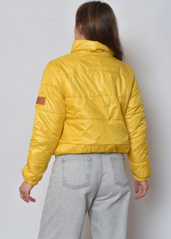 Желтая демисезонная куртка женская желтого цвета Let's Shop