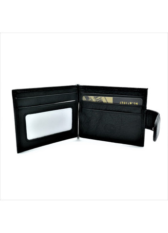 Чоловічий шкіряний гаманець-зажим 11 х 8 х 1,5 см Чорний wtro-nw-163-33-03 Weatro (272596093)