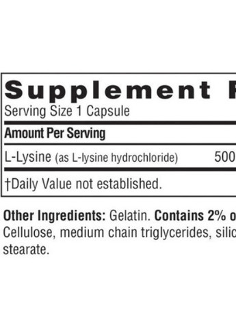 L-Lysine Caps 500 mg 100 Caps TWL-00141 Twinlab (256723564)