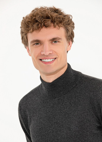 Серый свитер u.s. polo assn. мужской U.S. Polo Assn.