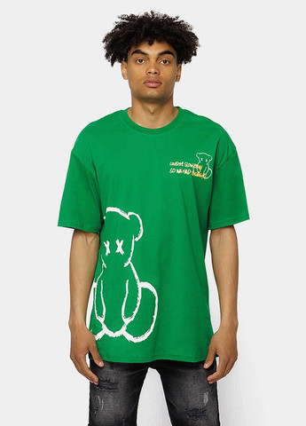 Зеленая мужская футболка оверсайз цвет зеленый цб-00219871 TROY Life