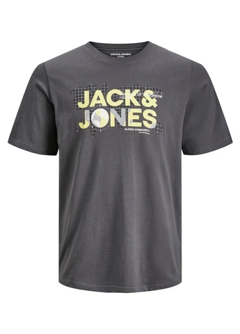 Темно-серая футболка basic,темно-серый с принтом,jack&jones Jack & Jones