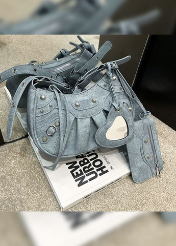 Жіноча сумка balenciaga 8821 крос-боді джинсова блакитна No Brand (276775967)