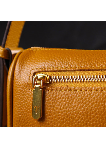 Красива сумка на плече крос-боді з натуральної шкіри 22100 Жовта Vintage (260359839)