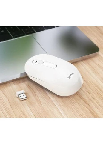 Беспроводная мышь - Platinum (USB 2.4 ГГц, компьютерная, бесшумная, 1200 dpi) - Белый Hoco gm14 (262016419)