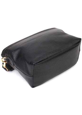 Невелика сумка на плече з натуральної шкіри 22080 Чорна Vintage (260360848)