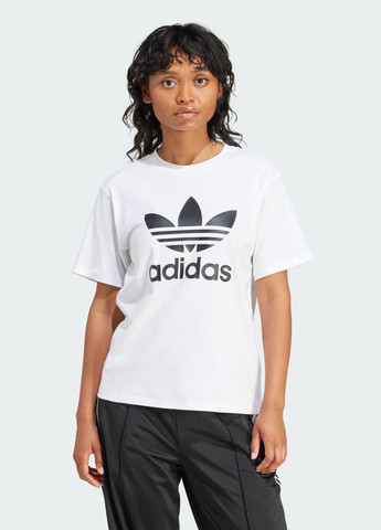 Біла всесезон футболка trefoil adidas
