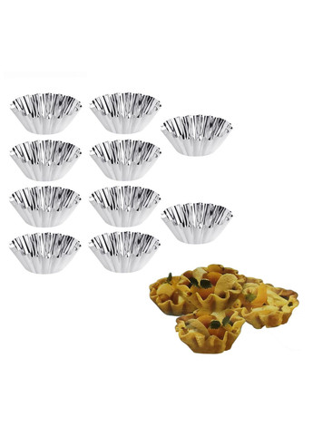 Форми для випічки кошиків кексів і тарталеток Ø верх 9.5, низ 5.5, висота 3.5 см (набір із 10 штук) Master Class (265527528)