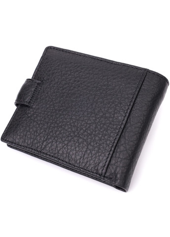 Чоловічий гаманець зручного розміру 22471 Чорний st leather (277980541)