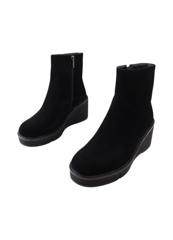 ботинки женские черные натуральная замша Oeego