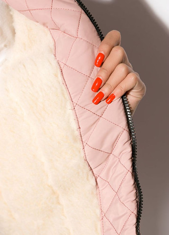 Прозора зимня куртка жіноча (блідо рожевий) Time of Style