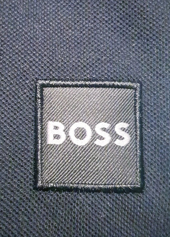 Темно-синяя футболка-поло мужское для мужчин Hugo Boss с логотипом