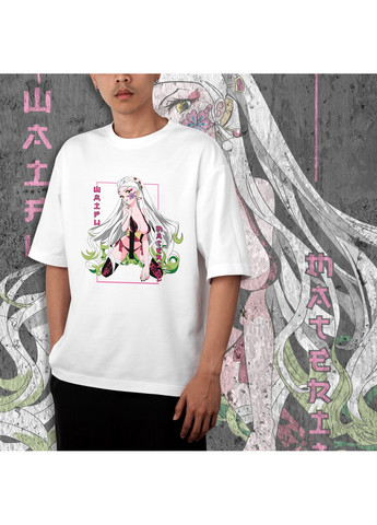 Біла футболка з принтом клинок розсікаючий демонів - дакі we No Brand