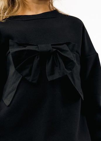 Divonette свитшот для девочки цвет черный цб-00229872 черный футер