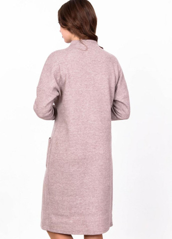 Светло-коричневое кэжуал платье теплое женское 114 однотонный ангора вязка капучино Актуаль