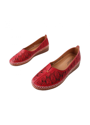 Туфли женские красные натуральная кожа Lifexpert