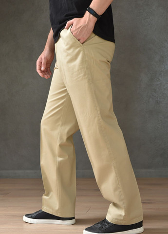 Бежевые классические демисезонные классические брюки Let's Shop