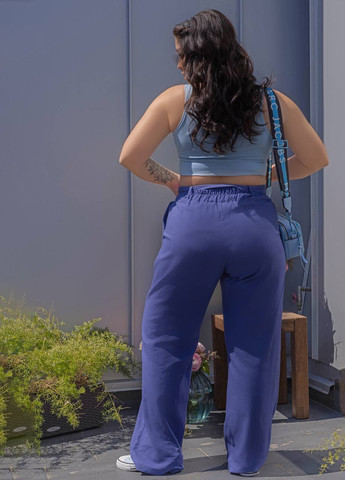 Жіночі штани прямого крою колір світлий джинс р.50/52 432535 New Trend (258825402)