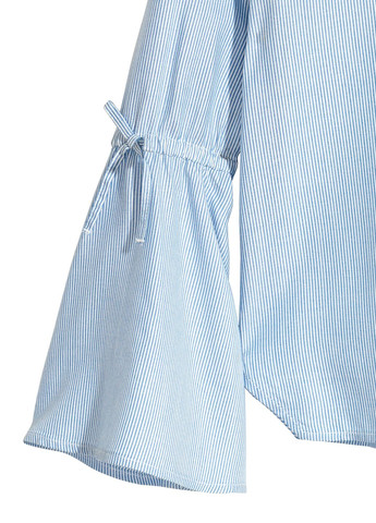 Блуза демісезон,білий-блакитний в смужку, H&M (262446546)