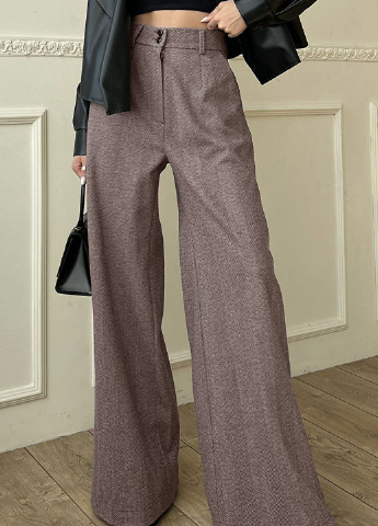 Коричневые повседневный демисезонные палаццо брюки Jadone Fashion