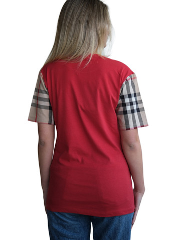 Комбинированная летняя футболка женская Burberry