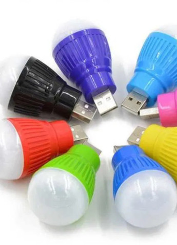 USB LED Лампочка 2W / 5В, Портативна світлодіодна USB лампа для павербанка, Жовта Martec (256900202)