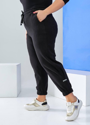 Женские брюки-джогер на флисе черного цвета 383992 New Trend (256615260)