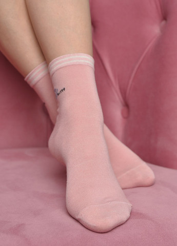 Носки женские стрейч розового цвета размер 36-41 Let's Shop (271665128)