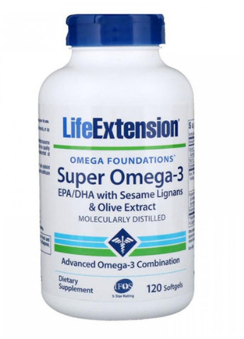 Omega Foundations Super Omega-3 120 Softgels Life Extension (256723852)