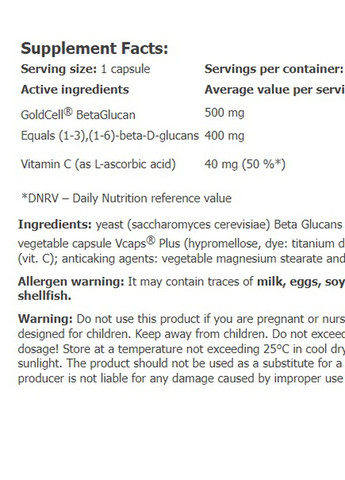 GreenDay ProVegan BetaGlucan 400 mg 60 Veg Caps Amix Nutrition (257495239)