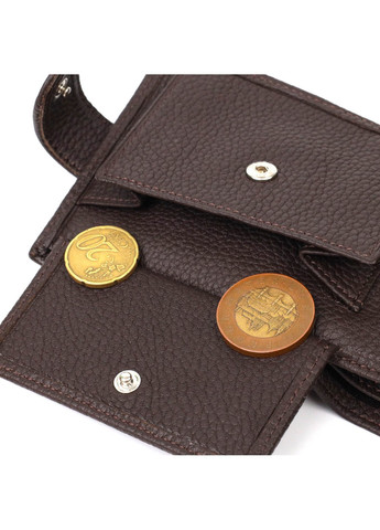 Горизонтальний чоловічий гаманець із натуральної шкіри флотар 22007 Коричневий Bond (262158708)