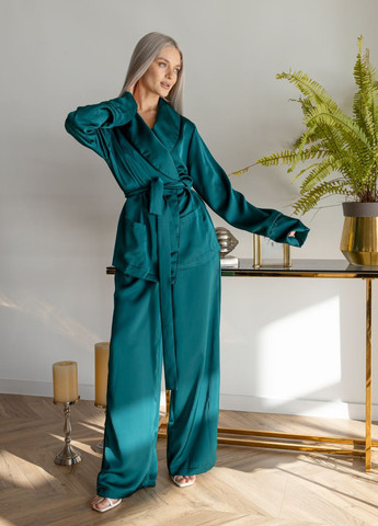 Зелена костюм в піжамному стилі "estelle" смарагдовий 405855 New Trend