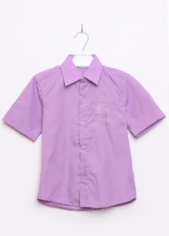 Фиолетовая классическая рубашка однотонная Let's Shop