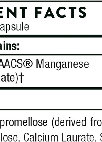 Бисглицинат марганца Manganese Bisglycinate, 60 Capsules Thorne Research (260596956)