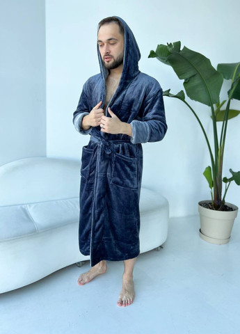 Теплий чоловічий халат з капюшоном Vakko (267431050)