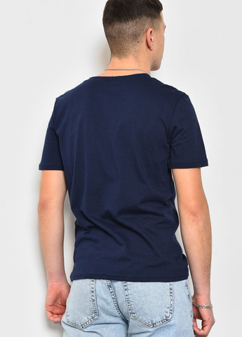 Темно-синяя футболка мужская темно-синего цвета Let's Shop