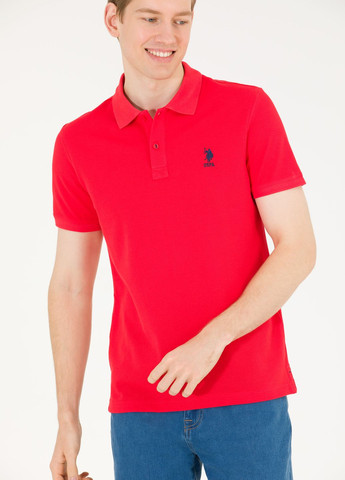 Красная футболка-футболка поло мужское для мужчин U.S. Polo Assn.