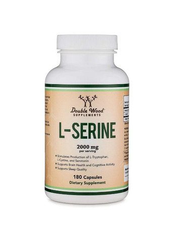 Double Wood L-Serine 2000 mg (4 caps per serving) 180 Caps Double Wood Supplements (265913082)