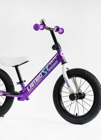 Велобіг 14" LAMBO сталева рама, колеса надувні гумові 14'', алюмінієві диски, підставка для ніг, підніжка, дзвінок Corso (259643021)