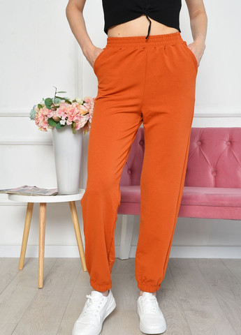 Спортивні штани жіночі теракотового кольору Let's Shop (260134410)