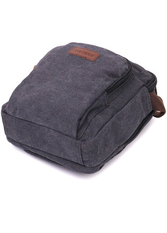 Функциональная вертикальная сумка для мужчин из текстиля 22237 Черный Vintage (267925307)