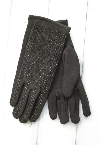 Женские стрейчевые перчатки чёрные 192s3 L BR-S (261771588)