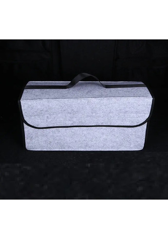 Автомобільний компактний місткий органайзер в багажник штучна повсть 50х25х15 см (475089-Prob) Світло-сірий Unbranded (261487059)