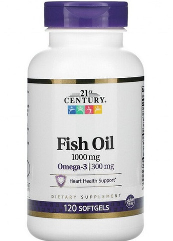 Fish Oil 1000 mg 120 Softgels 21st Century (258499260)
