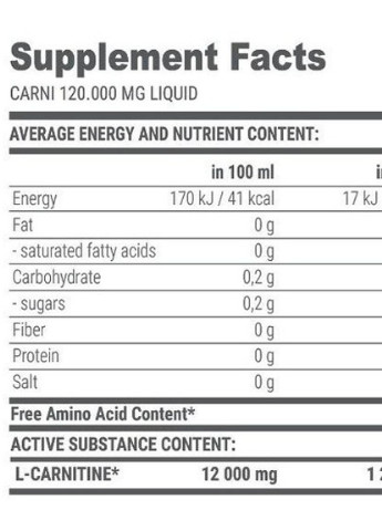 Carni Liquid 120000 1000 ml /100 servings/ Lemon Orange Extrifit (256722324)