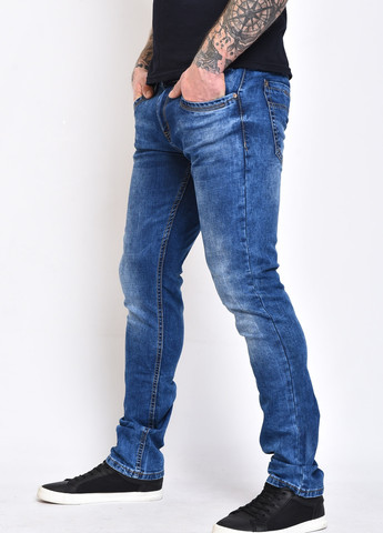 Синие джинсовые демисезонные брюки Let's Shop
