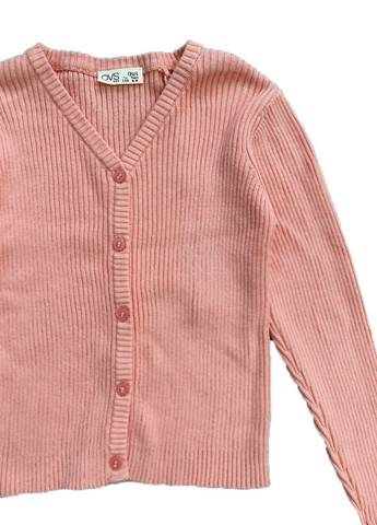 Рожевий демісезонний в'язаний светр на гудзики OVS